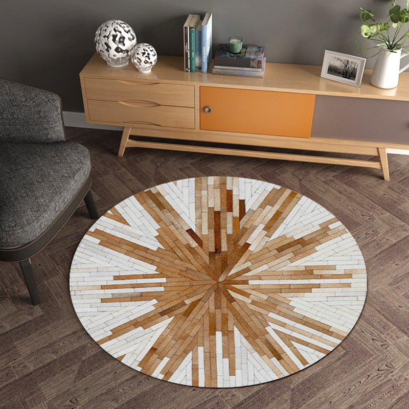 Modern Living Room Rug Multi Color Geometry Pattern Rug Polypropylene Washable Non-Slip Pet Friendly Area Rug Brown Clearhalo 'Area Rug' 'Modern' 'Rugs' Rug' 1868578