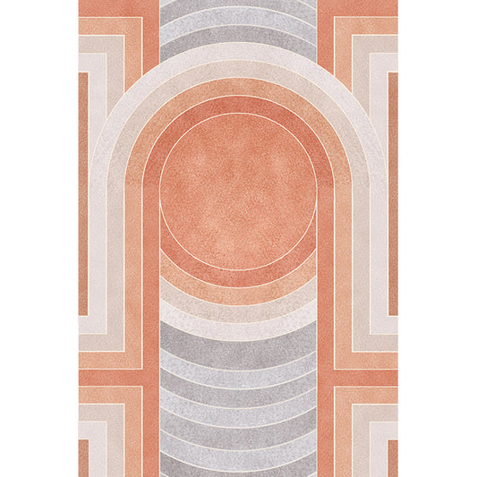 Orange Modern Area Rug Polypropylene Geometric and Stripe Pattern Rug Pet Friendly Washable Non-Slip Rug for Parlor Clearhalo 'Area Rug' 'Modern' 'Rugs' Rug' 1868677