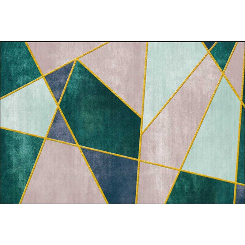 Novelty Colorblock Geometric Pattern Rug Multicolor Polyester Rug Non-Slip Pet Friendly Washable Area Carpet for Living Room Clearhalo 'Area Rug' 'Modern' 'Rugs' Rug' 1868838