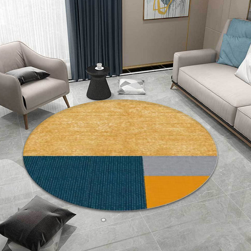 Multicolor Modern Rug Polypropylene Colorblock Rug Pet Friendly Washable Non-Slip Area Rug for Living Room Yellow Clearhalo 'Area Rug' 'Modern' 'Rugs' Rug' 1868938