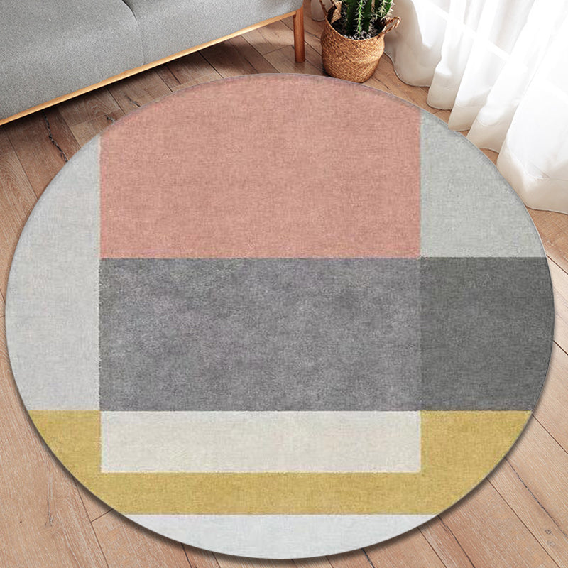 Multicolor Modern Rug Polypropylene Colorblock Rug Pet Friendly Washable Non-Slip Area Rug for Living Room Grey Clearhalo 'Area Rug' 'Modern' 'Rugs' Rug' 1868939