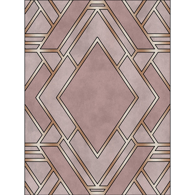 Contemporary Geometric Pattern Rug Pink Polyester Rug Pet Friendly Washable Area Carpet for Home Clearhalo 'Area Rug' 'Modern' 'Rugs' Rug' 1869029