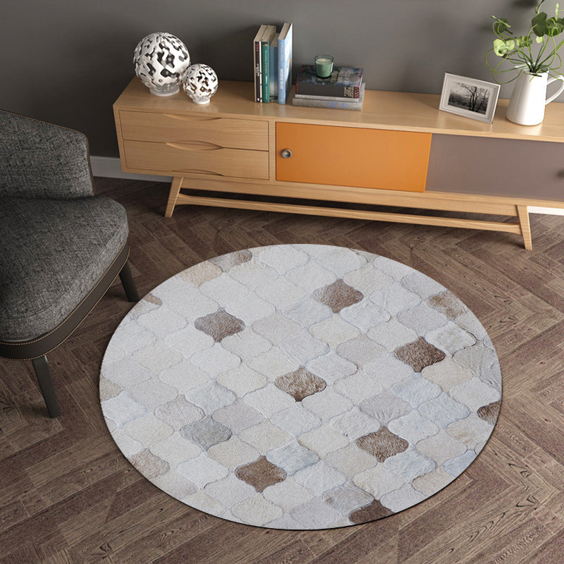 Creative Geometrical Indoor Rug Multicolor Polyester Area Carpet Anti-Slip Backing Pet Friendly Washable Rug for Study Apricot Clearhalo 'Area Rug' 'Modern' 'Rugs' Rug' 1869204