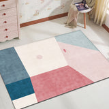 Modern Colorblock Rug Multi-Color Polypropylene Rug Anti-Slip Backing Pet Friendly Washable Area Rug for Bedroom Apricot Clearhalo 'Area Rug' 'Modern' 'Rugs' Rug' 1869241