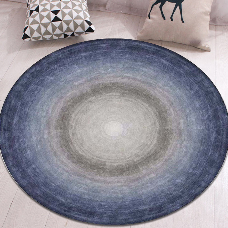 Multicolor Home Rug Novelty Ombre Pattern Rug Polyester Machine Washable Non-Slip Backing Carpet Dark Blue Clearhalo 'Area Rug' 'Modern' 'Rugs' Rug' 1869280