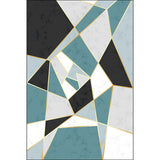 Simple Geometric Pattern Rug Green and Black Polyester Rug Washable Area Carpet for Drawing Room Clearhalo 'Area Rug' 'Modern' 'Rugs' Rug' 1869316