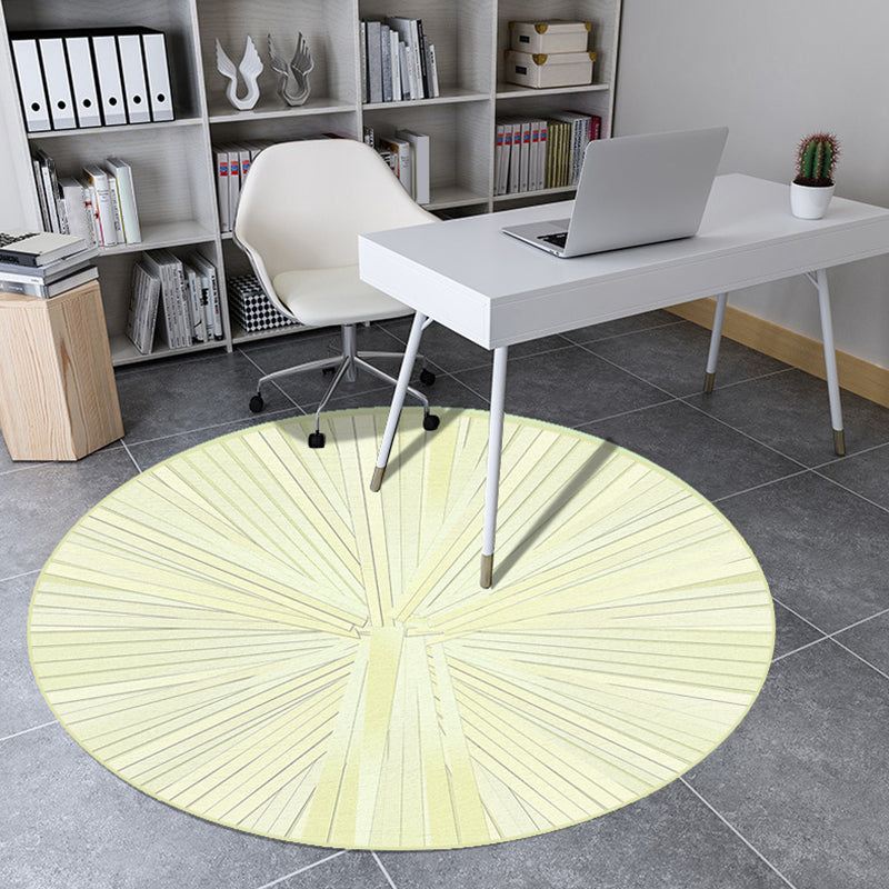 Living Room Rug Modern Radial Pattern Rug Polyester Machine Washable Non-Slip Backing Area Rug Yellow Clearhalo 'Area Rug' 'Modern' 'Rugs' Rug' 1869387