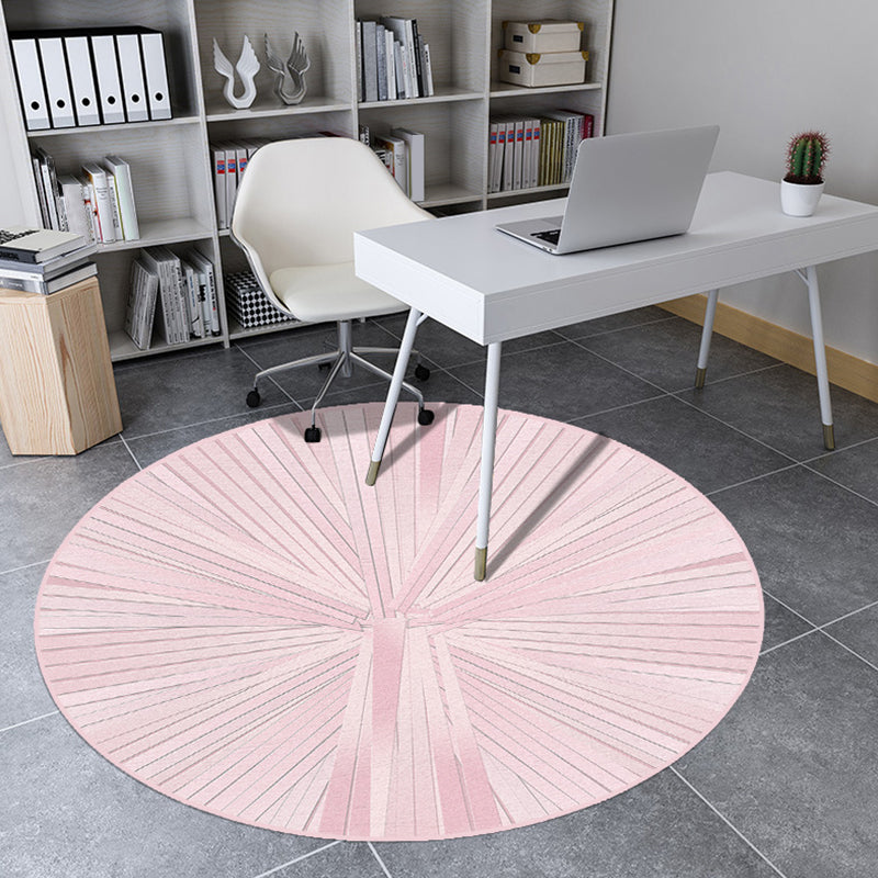 Living Room Rug Modern Radial Pattern Rug Polyester Machine Washable Non-Slip Backing Area Rug Pink Clearhalo 'Area Rug' 'Modern' 'Rugs' Rug' 1869394