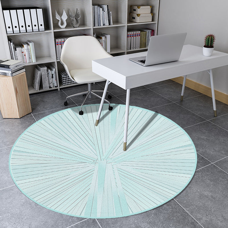 Living Room Rug Modern Radial Pattern Rug Polyester Machine Washable Non-Slip Backing Area Rug Blue Clearhalo 'Area Rug' 'Modern' 'Rugs' Rug' 1869395