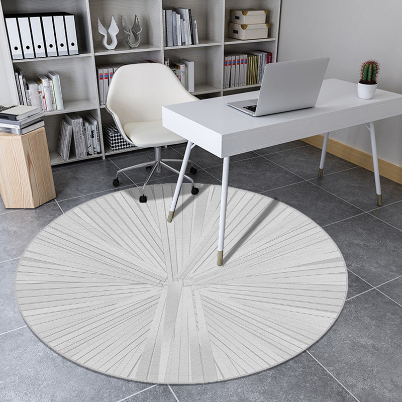 Living Room Rug Modern Radial Pattern Rug Polyester Machine Washable Non-Slip Backing Area Rug Grey Clearhalo 'Area Rug' 'Modern' 'Rugs' Rug' 1869397