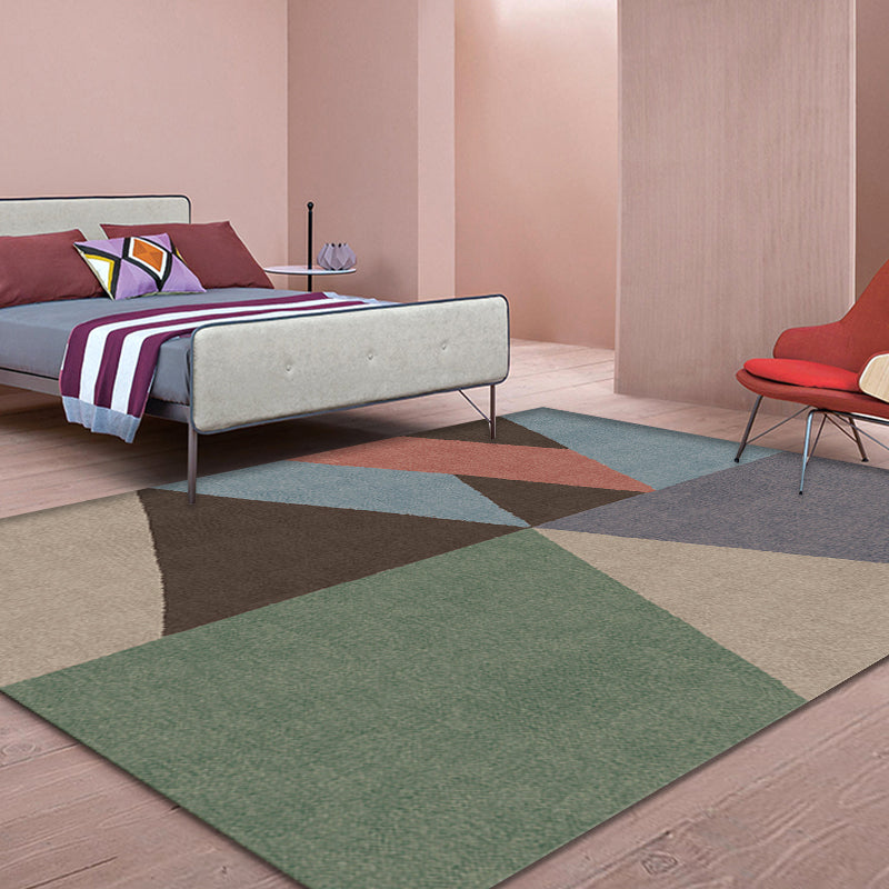 Modernism Colorblock Geometrical Pattern Rug Multicolor Polypropylene Rug Anti-Slip Pet Friendly Washable Area Rug for Bedroom Brown Clearhalo 'Area Rug' 'Modern' 'Rugs' Rug' 1869408