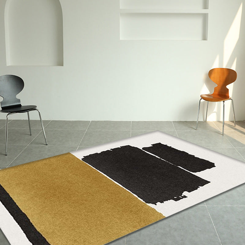 Modernism Colorblock Geometrical Pattern Rug Multicolor Polypropylene Rug Anti-Slip Pet Friendly Washable Area Rug for Bedroom Black Clearhalo 'Area Rug' 'Modern' 'Rugs' Rug' 1869416