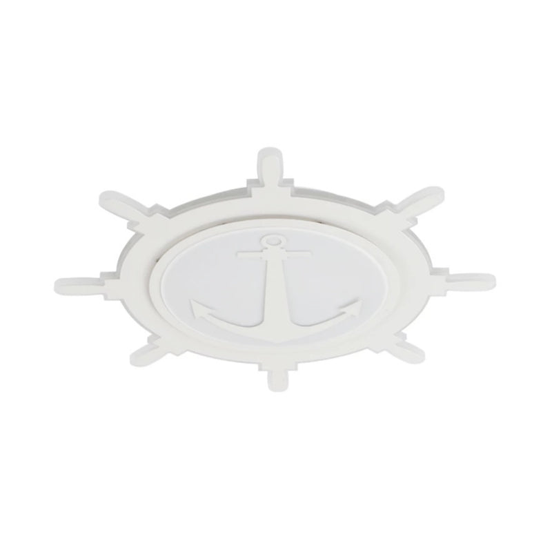 Contemporary White LED Flush Mount Light Rudder Acrylic Ceiling Light with Anchor for Kindergarten Clearhalo 'Ceiling Lights' 'Close To Ceiling Lights' 'Close to ceiling' 'Flush mount' Lighting' 186950