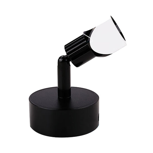 Aluminum Mini Spotlight Contemporary Style LED Black/White Wall Lamp with/without Switch in White/Warm Lighting Black No Switch Clearhalo 'Cast Iron' 'Glass' 'Industrial' 'Modern wall lights' 'Modern' 'Tiffany' 'Traditional wall lights' 'Wall Lamps & Sconces' 'Wall Lights' Lighting' 186955