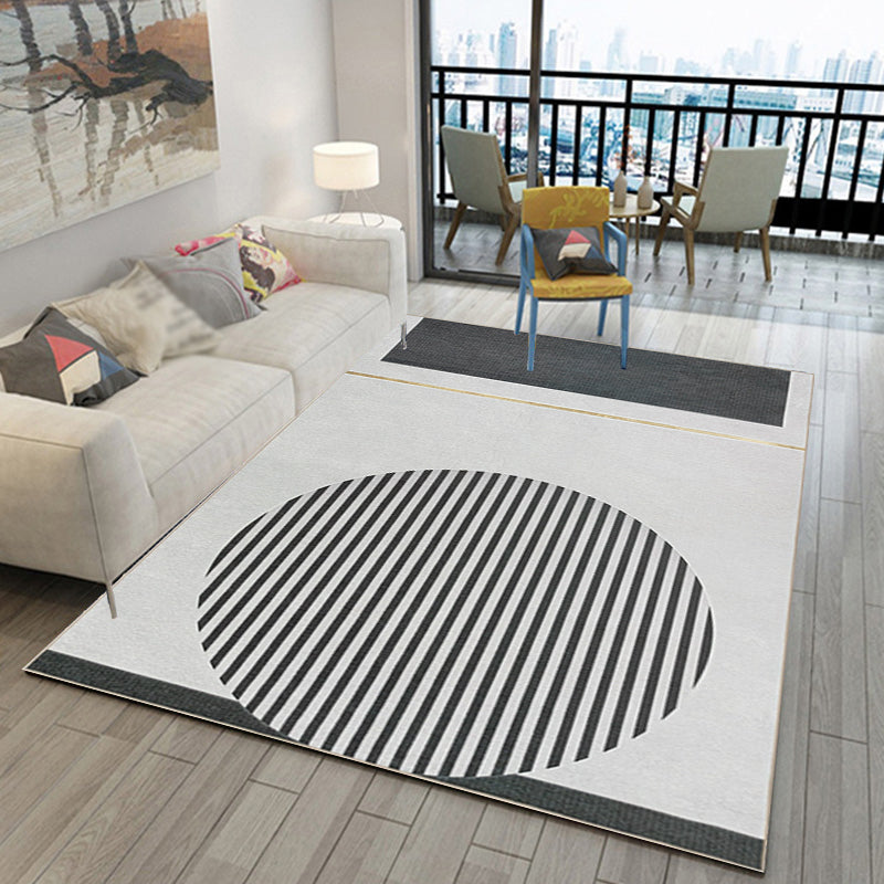 Multi Color Modern Rug Synthetics Striped Area Rug Pet Friendly Carpet for  Living Room - Clearhalo