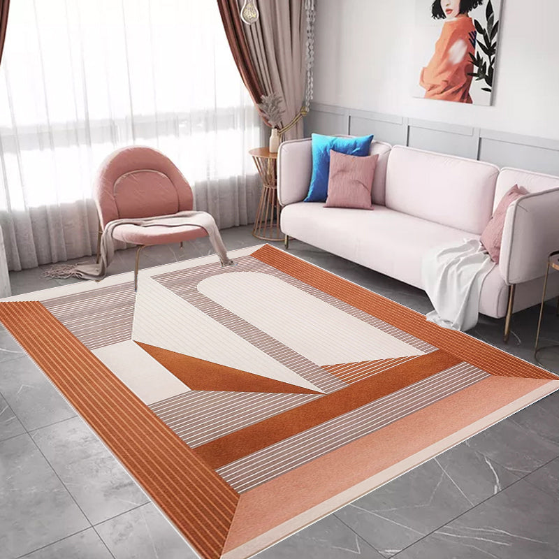 Multi Color Modern Rug Polyester Striped Pattern Rug Non-Slip Backing Area Rug for Bedroom Clearhalo 'Area Rug' 'Modern' 'Rugs' Rug' 1869663