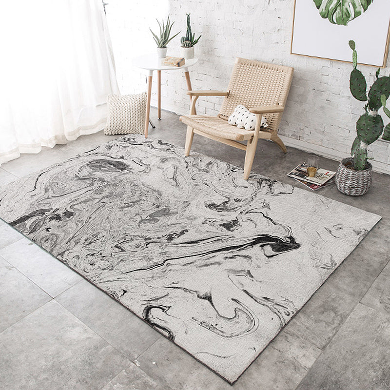 Contemporary Watercolor Pattern Rug Multicolor Polyester Rug Anti-Slip Backing Pet Friendly Washable Area Rug for Study Grey Clearhalo 'Area Rug' 'Modern' 'Rugs' Rug' 1869806