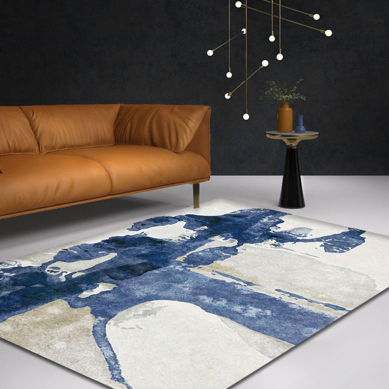 Contemporary Watercolor Pattern Rug Multicolor Polyester Rug Anti-Slip Backing Pet Friendly Washable Area Rug for Study Apricot Clearhalo 'Area Rug' 'Modern' 'Rugs' Rug' 1869813