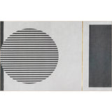 Creative Stripe Pattern Rug Black Minimalist Rug Chenille Pet Friendly Washable Non-Slip Area Rug for Bedroom Clearhalo 'Area Rug' 'Modern' 'Rugs' Rug' 1869892