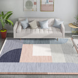 Orange Striped Pattern Rug Synthetics Modernist Rug Washable Anti-Slip Backing Area Rug for Study Light Purple Clearhalo 'Area Rug' 'Modern' 'Rugs' Rug' 1869961