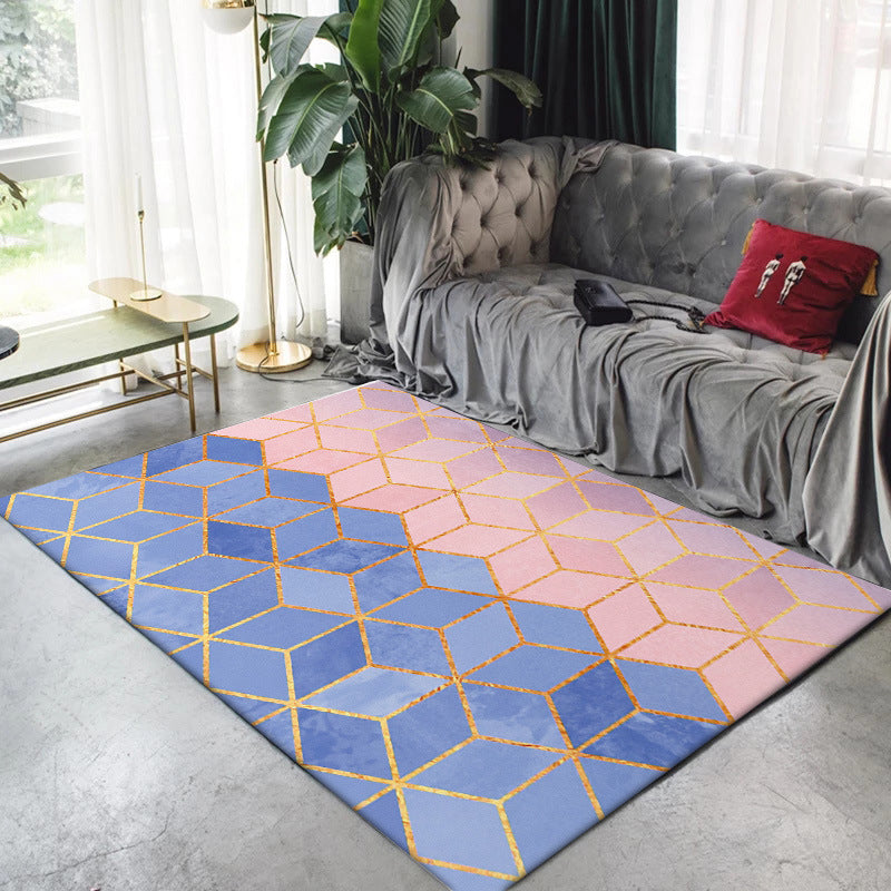 Multicolor Bedroom Rug Modernist Geometric Pattern Rug Polyester Anti-Slip Backing Washable Area Rug Clearhalo 'Area Rug' 'Modern' 'Rugs' Rug' 1869983