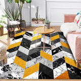 Multicolor Parlor Rug Modernism Geometry Marble Pattern Rug Polyester Machine Washable Non-Slip Backing Carpet Clearhalo 'Area Rug' 'Modern' 'Rugs' Rug' 1869985