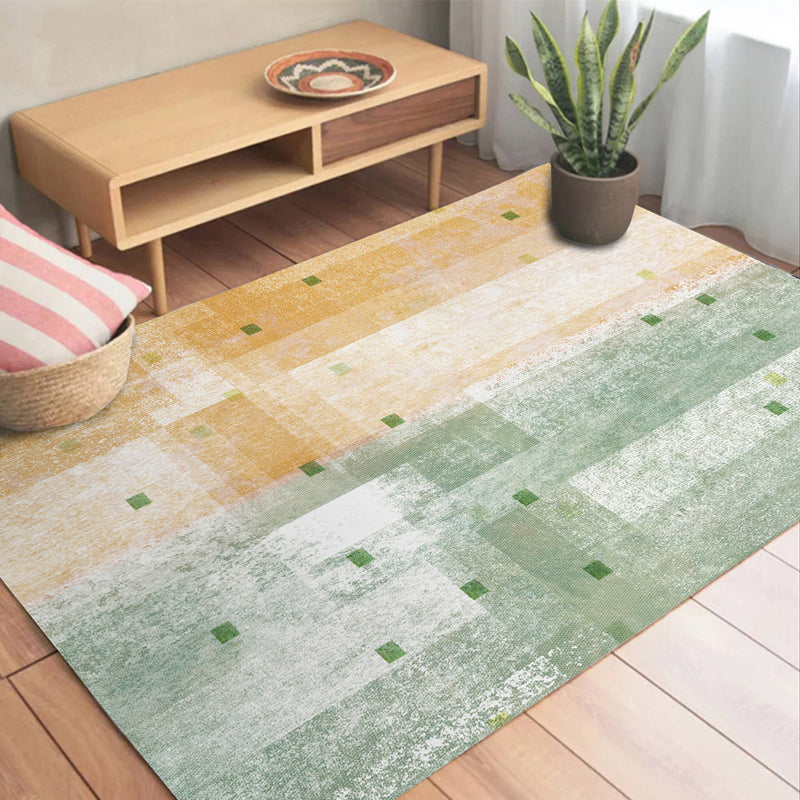 Multi Color Decoration Carpet Novelty Abstract Pattern Rug Polyester Machine Washable Non-Slip Backing Rug Light Yellow Clearhalo 'Area Rug' 'Modern' 'Rugs' Rug' 1870024