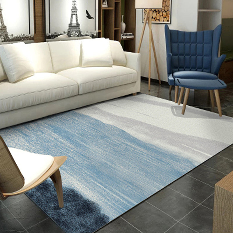 Multi Color Decoration Carpet Novelty Abstract Pattern Rug Polyester Machine Washable Non-Slip Backing Rug Blue Clearhalo 'Area Rug' 'Modern' 'Rugs' Rug' 1870031