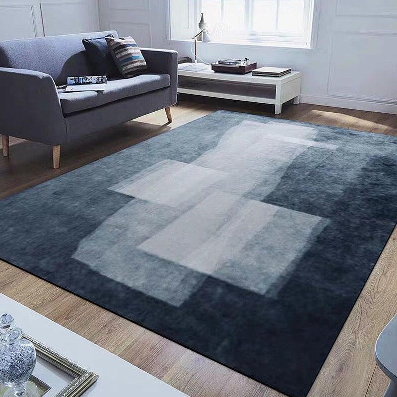 Multi Color Decoration Carpet Novelty Abstract Pattern Rug Polyester Machine Washable Non-Slip Backing Rug Dark Blue Clearhalo 'Area Rug' 'Modern' 'Rugs' Rug' 1870032