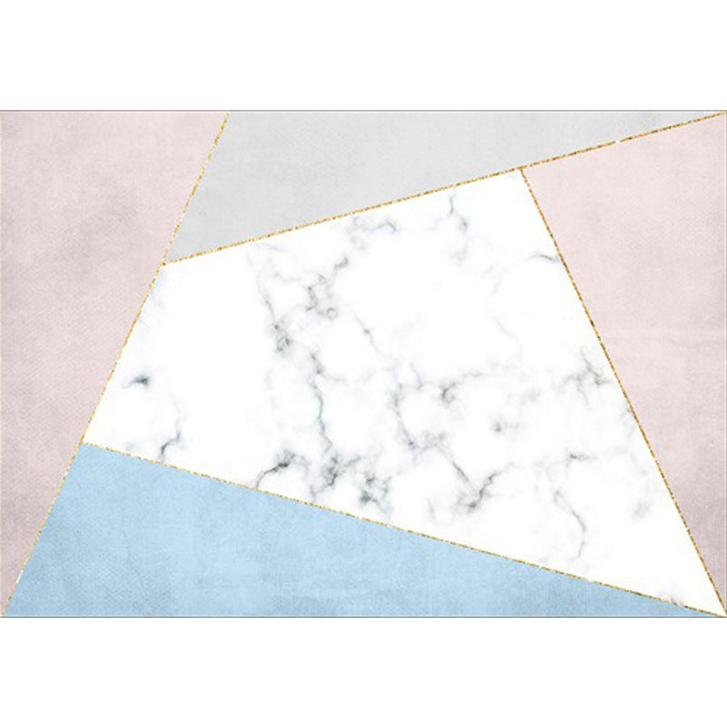 Stylish Marble Surface Pattern Rug White Novelty Rug Polyester Pet Friendly Washable Non-Slip Area Rug for Home Clearhalo 'Area Rug' 'Modern' 'Rugs' Rug' 1870088