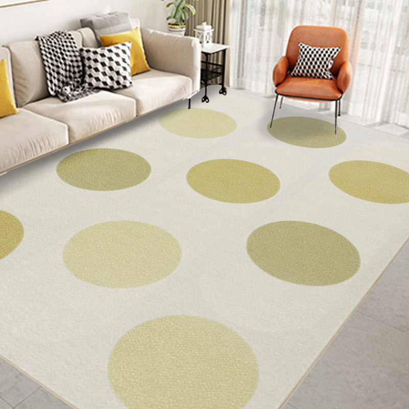 Beige Polka Dot Pattern Rug Chenille Modern Rug Pet Friendly Washable Non-Slip Area Rug for Living Room Clearhalo 'Area Rug' 'Modern' 'Rugs' Rug' 1870275