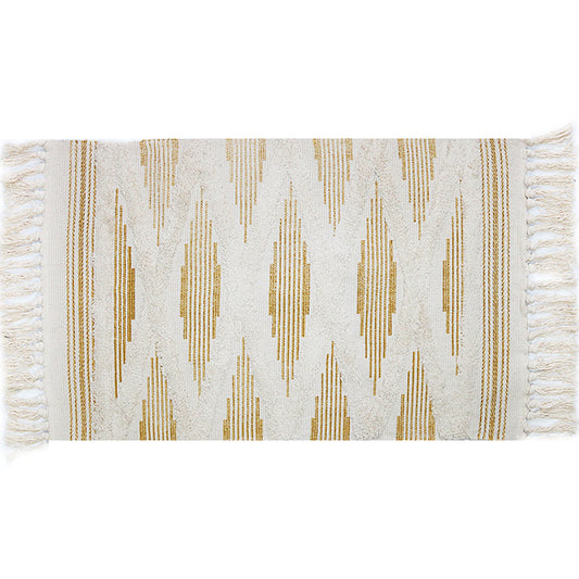 Yellow and Grey Bedroom Rug Southwestern Striped Pattern Rug Cotton Anti-Slip Backing Washable Area Rug Clearhalo 'Area Rug' 'Rugs' 'Southwestern' Rug' 1870293