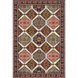 Moroccan Home Rug Brown Tribal Geometrical Pattern Rug Polyester Washable Non-Slip Pet Friendly Area Rug Clearhalo 'Area Rug' 'Moroccan' 'Rugs' Rug' 1870580