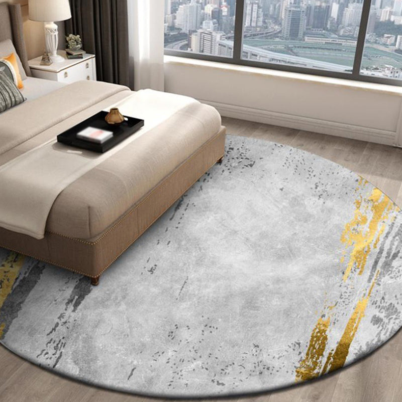 Grey Decoration Rug Industrial Abstract Rug Polyester Machine Washable Non-Slip Backing Carpet Grey Clearhalo 'Area Rug' 'Modern' 'Rugs' Rug' 1870792