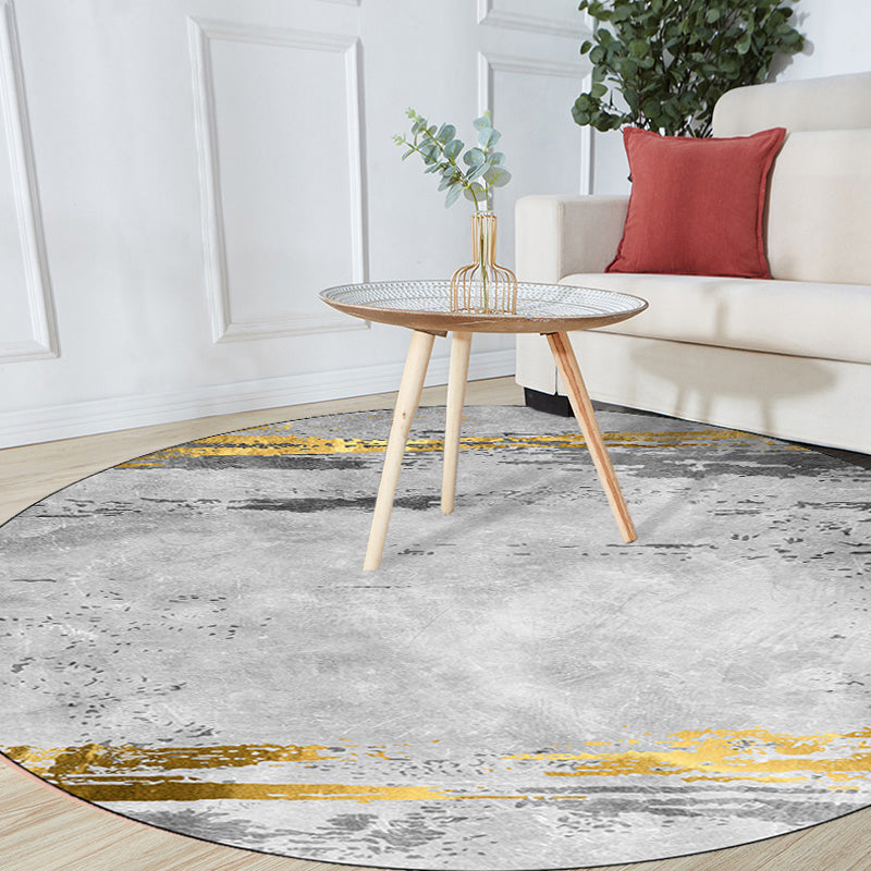 Grey Decoration Rug Industrial Abstract Rug Polyester Machine Washable Non-Slip Backing Carpet Clearhalo 'Area Rug' 'Modern' 'Rugs' Rug' 1870793