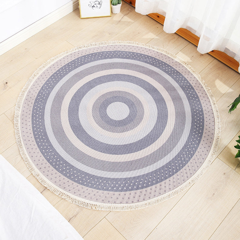 Multicolor Living Room Rug Modernist Circle Pattern Rug Cotton Washable Anti-Slip Backing Pet Friendly Carpet Purple Clearhalo 'Area Rug' 'Modern' 'Rugs' Rug' 1870844