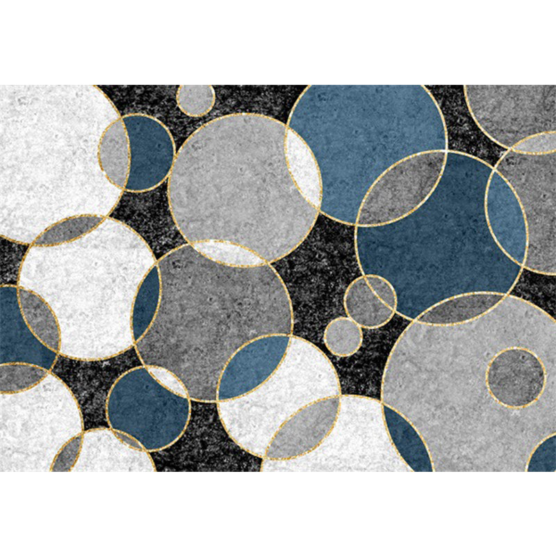 Minimalist Circles Pattern Rug Grey Polyester Rug Non-Slip Pet Friendly Carpet for Living Room Clearhalo 'Area Rug' 'Modern' 'Rugs' Rug' 1870847