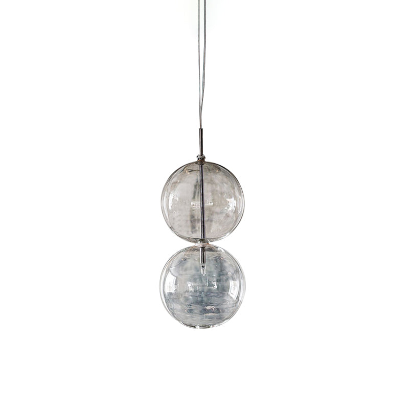 Simple Style Gourd Pendant Lighting Clear Glass One Light Ceiling Hanging Light for Office Hallway Clearhalo 'Ceiling Lights' 'Glass shade' 'Glass' 'Modern Pendants' 'Modern' 'Pendant Lights' 'Pendants' Lighting' 1871204