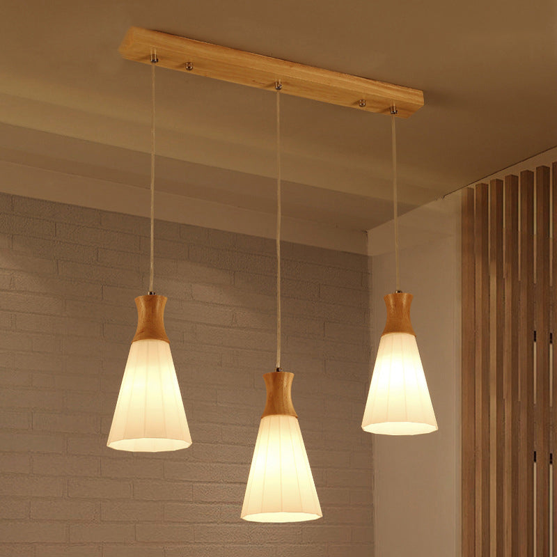 Milk Glass Coolie Hanging Light Nordic Style Suspension Light in White for Cloth Shop Restaurant White 23.5" Clearhalo 'Ceiling Lights' 'Modern Pendants' 'Modern' 'Pendant Lights' 'Pendants' Lighting' 1871224