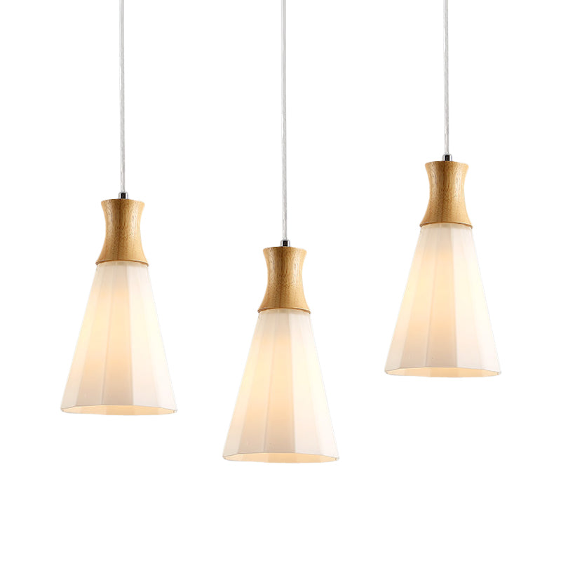 Milk Glass Coolie Hanging Light Nordic Style Suspension Light in White for Cloth Shop Restaurant Clearhalo 'Ceiling Lights' 'Modern Pendants' 'Modern' 'Pendant Lights' 'Pendants' Lighting' 1871227