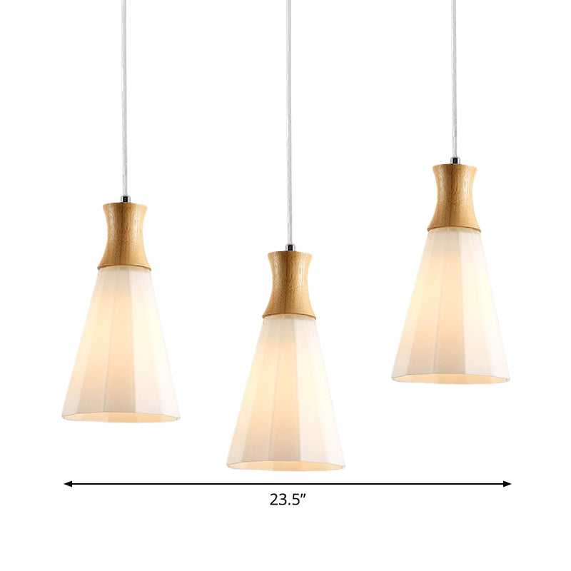 Milk Glass Coolie Hanging Light Nordic Style Suspension Light in White for Cloth Shop Restaurant Clearhalo 'Ceiling Lights' 'Modern Pendants' 'Modern' 'Pendant Lights' 'Pendants' Lighting' 1871228