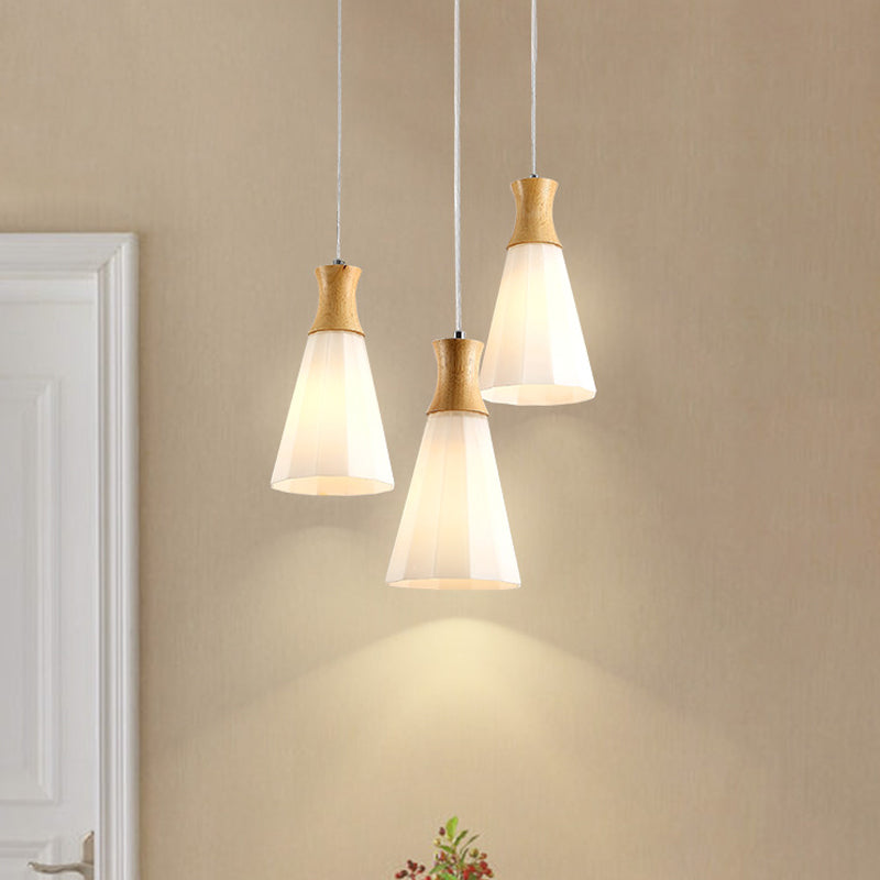 Milk Glass Coolie Hanging Light Nordic Style Suspension Light in White for Cloth Shop Restaurant Clearhalo 'Ceiling Lights' 'Modern Pendants' 'Modern' 'Pendant Lights' 'Pendants' Lighting' 1871230