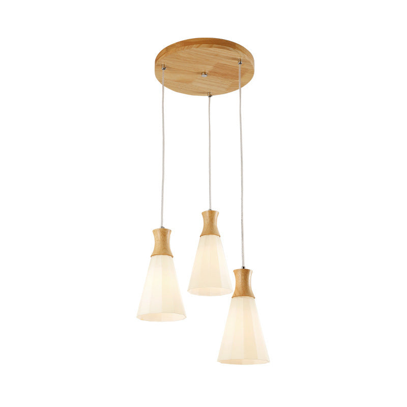 Milk Glass Coolie Hanging Light Nordic Style Suspension Light in White for Cloth Shop Restaurant Clearhalo 'Ceiling Lights' 'Modern Pendants' 'Modern' 'Pendant Lights' 'Pendants' Lighting' 1871231