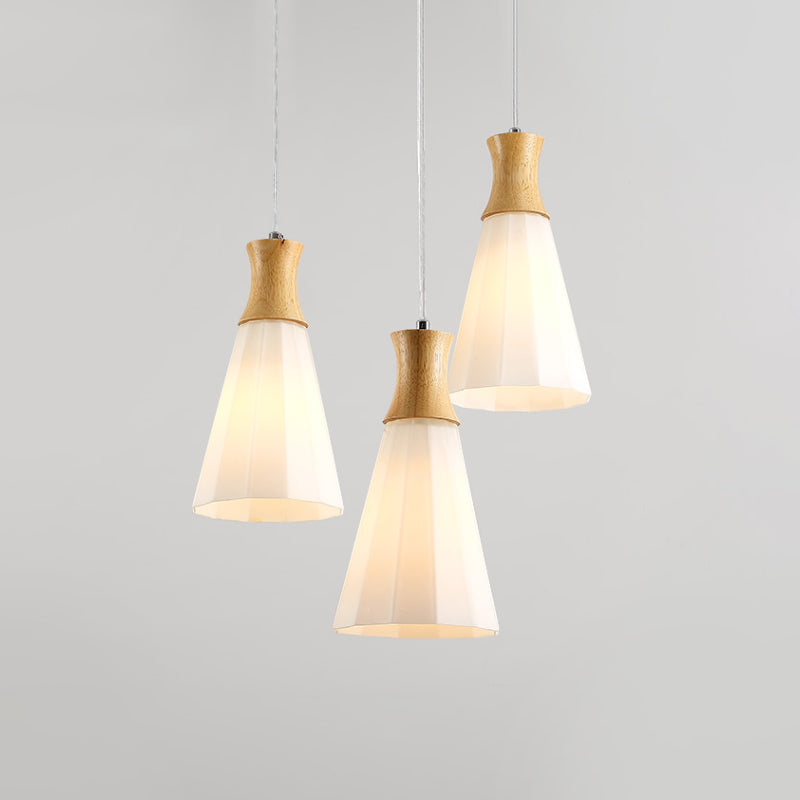 Milk Glass Coolie Hanging Light Nordic Style Suspension Light in White for Cloth Shop Restaurant Clearhalo 'Ceiling Lights' 'Modern Pendants' 'Modern' 'Pendant Lights' 'Pendants' Lighting' 1871232