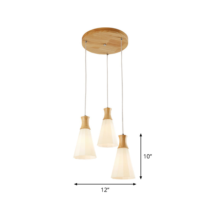 Milk Glass Coolie Hanging Light Nordic Style Suspension Light in White for Cloth Shop Restaurant Clearhalo 'Ceiling Lights' 'Modern Pendants' 'Modern' 'Pendant Lights' 'Pendants' Lighting' 1871233