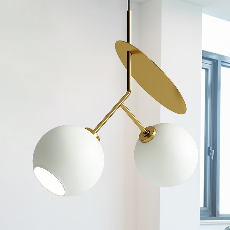 Modern Globe Pendant Lighting Open Glass Hanging Light with Metallic Circle for Restaurant Gold 19.5" Clearhalo 'Ceiling Lights' 'Chandeliers' 'Modern Chandeliers' 'Modern' Lighting' 1871506