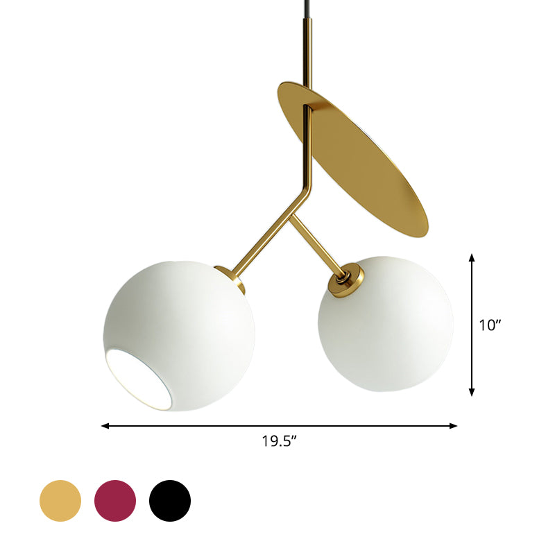 Modern Globe Pendant Lighting Open Glass Hanging Light with Metallic Circle for Restaurant Clearhalo 'Ceiling Lights' 'Chandeliers' 'Modern Chandeliers' 'Modern' Lighting' 1871510