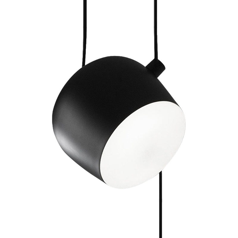 Cup Living Room Suspension Light Metal Modern Style Monochrome Pendant Light Clearhalo 'Ceiling Lights' 'Chandeliers' 'Modern Chandeliers' 'Modern' Lighting' 1871598