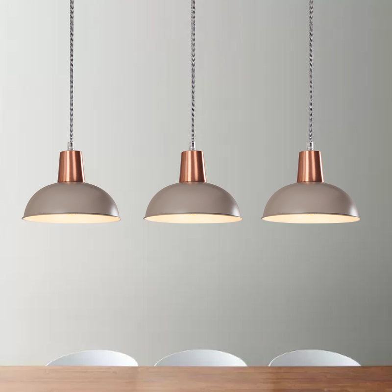 Metal Dome Shade Pendant Light One Light Macaron Loft Suspension Light for Kitchen Stair Clearhalo 'Ceiling Lights' 'Modern Pendants' 'Modern' 'Pendant Lights' 'Pendants' Lighting' 1871607