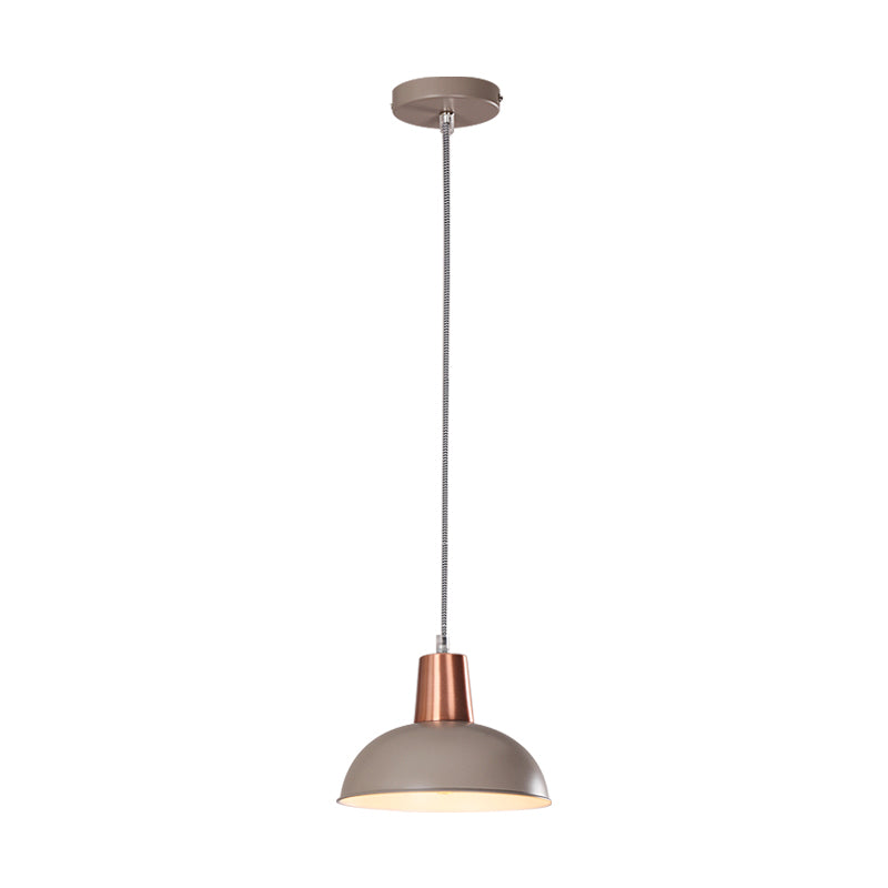 Metal Dome Shade Pendant Light One Light Macaron Loft Suspension Light for Kitchen Stair Clearhalo 'Ceiling Lights' 'Modern Pendants' 'Modern' 'Pendant Lights' 'Pendants' Lighting' 1871609